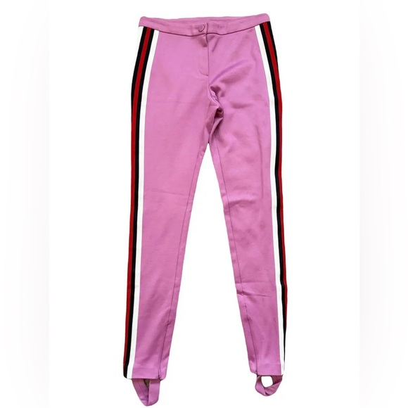 NWT GUCCI Women’s Pink Striped Legging Pants (L) - Picture 1 of 11
